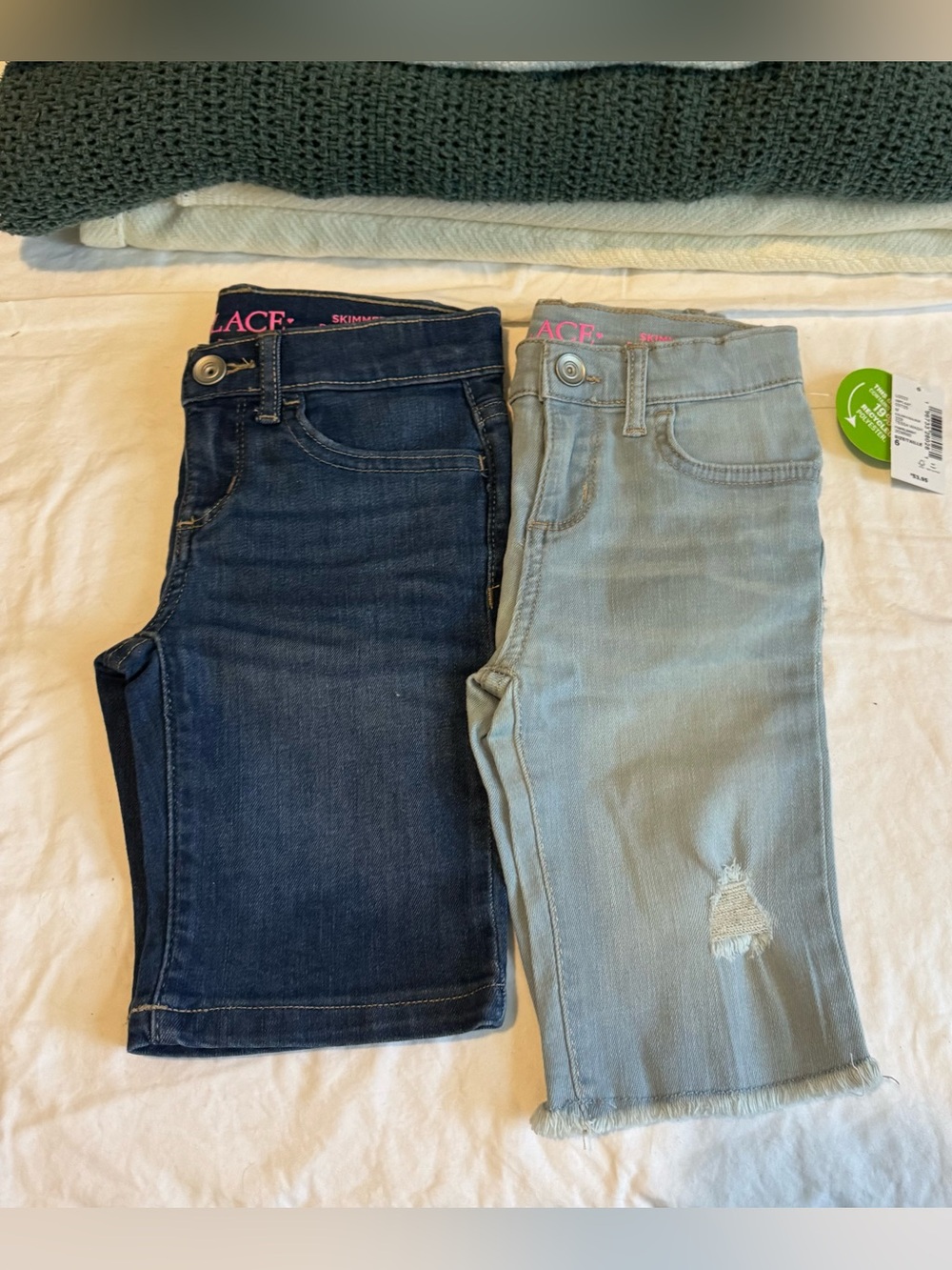 The Children's Place Two-Pack Denim Shorts - Dark Blue & Light Blue